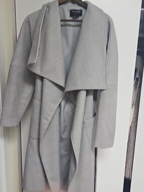 The Fifth Label Light Gray Waterfall Trench Coat